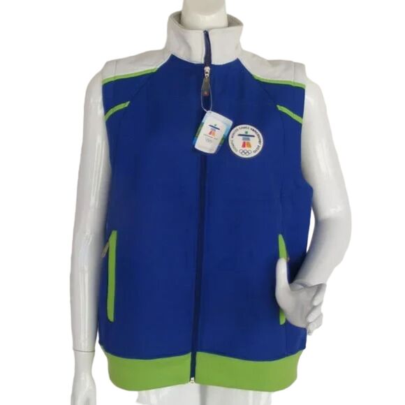 new VANCOUVER OLYMPICS 2010 Vest, S, Sherpa, Zipper front, Pockets - Picture 1 of 13